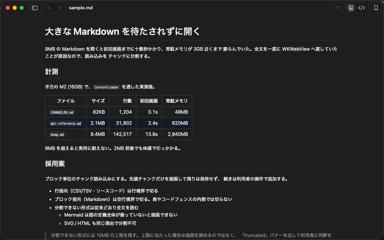 Markdown preview in befold
